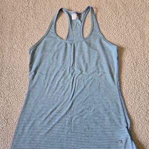 ❤️‍🔥❤️‍🔥GapFit Women's Blue Striped Racerback Tank Top